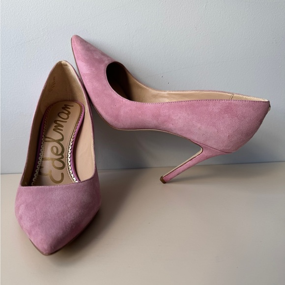Sam Edelman Hazel Suede Pointed Toe Pumps - Pink - Size 8 - Picture 5 of 16